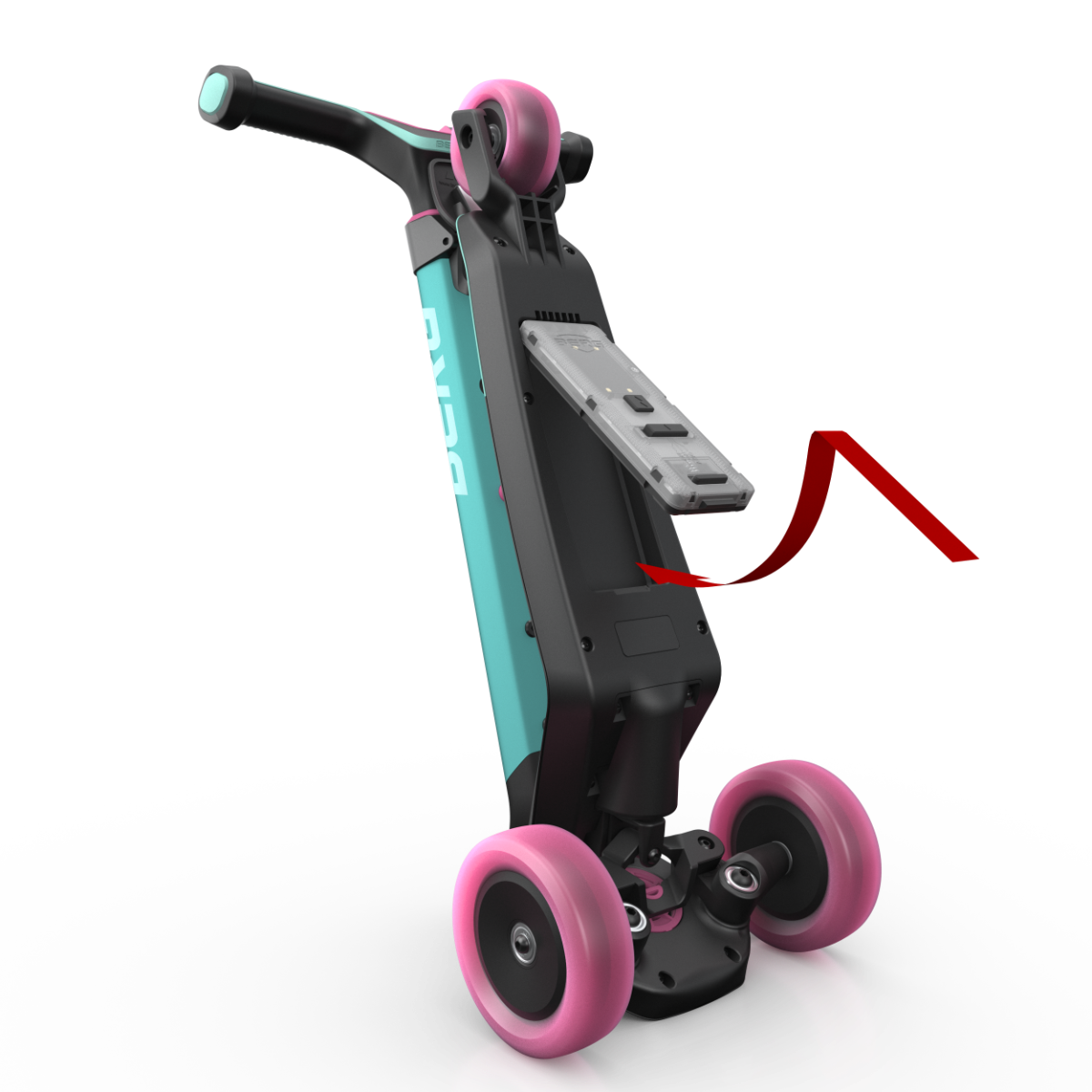 BERG Nexo Foldable Lights - Monopattino A LED, Pieghevole E Portatile, Effetti Di Luce A LED, Visibilità Al Buio, Sicuro E Stabile, Regolabile In Altezza, Per Bambini Dai 2 Anni In Su, Blu