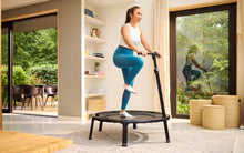 Load image into Gallery viewer, BERG Fitness Rebounder 110 + Stability Bar | Indoor Mini Trampoline with Handlebar