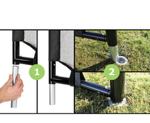 Load image into Gallery viewer, EXIT Finta steel football goal 300x200cm - black