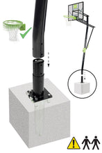 Load image into Gallery viewer, EXIT Galaxy basketball backboard for installing on ground with dunk hoop - green/black