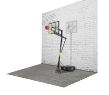 Load image into Gallery viewer, EXIT Galaxy portable basketball backboard on wheels - green/black