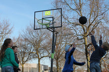 Load image into Gallery viewer, EXIT Galaxy portable basketball backboard on wheels - green/black