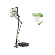 Load image into Gallery viewer, EXIT Galaxy portable basketball backboard on wheels with dunk hoop - green/black
