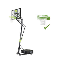 Load image into Gallery viewer, EXIT Galaxy portable basketball backboard on wheels with dunk hoop - green/black