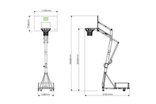 Load image into Gallery viewer, EXIT Galaxy portable basketball backboard on wheels with dunk hoop - green/black