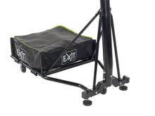 Load image into Gallery viewer, EXIT Galaxy portable basketball backboard on wheels with dunk hoop - black edition