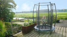Load image into Gallery viewer, Exit Tiggy Junior Trampoline With Safety Net Ø140cm Black- Grey/Green