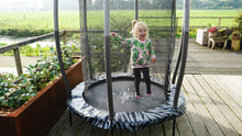 Load image into Gallery viewer, Exit Tiggy Junior Trampoline With Safety Net Ø140cm Black- Grey/Green