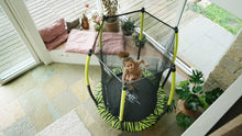Load image into Gallery viewer, Exit Tiggy Junior Trampoline With Safety Net Ø140cm Black- Grey/Green