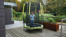 Load image into Gallery viewer, Exit Tiggy Junior Trampoline With Safety Net Ø140cm Black- Grey/Green