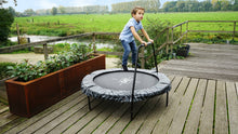 Load image into Gallery viewer, Exit Tiggy Junior Trampoline With Bar Ø140cm Black- Grey/Green