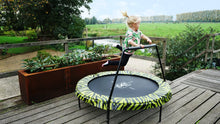 Load image into Gallery viewer, Exit Tiggy Junior Trampoline With Bar Ø140cm Black- Grey/Green