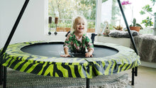 Load image into Gallery viewer, Exit Tiggy Junior Trampoline With Bar Ø140cm Black- Grey/Green