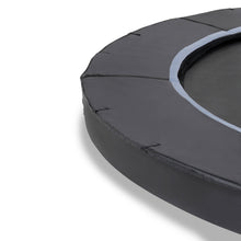 Load image into Gallery viewer, EXIT Dynamic ground level trampoline ø305cm/366cm/427cm with Freezone safety tiles - black
