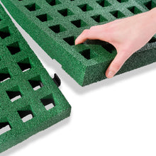 Load image into Gallery viewer, EXIT Dynamic ground level trampoline with Freezone safety tiles - black