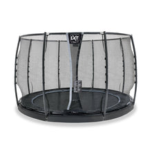 Load image into Gallery viewer, EXIT Dynamic ground level trampoline with safety net - black
