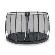 Load image into Gallery viewer, EXIT Dynamic ground level trampoline with safety net - black
