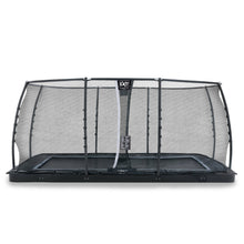Load image into Gallery viewer, EXIT Dynamic ground level trampoline with safety net - black