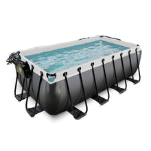 Load image into Gallery viewer, EXIT Black Leather pool with dome and sand filter and heat pump - black

