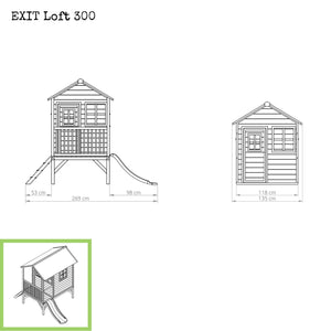 EXIT Loft 300 wooden playhouse