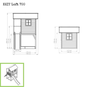 EXIT Loft 700 wooden playhouse