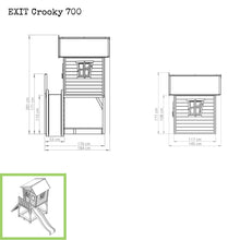 Load image into Gallery viewer, EXIT Crooky 700 wooden playhouse - grey-beige