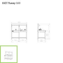Load image into Gallery viewer, EXIT Yummy 100 wooden outdoor kitchen - natural
