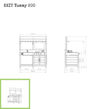 Load image into Gallery viewer, EXIT Yummy 200 wooden outdoor kitchen - natural