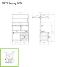 Load image into Gallery viewer, EXIT Yummy 300 wooden outdoor kitchen - natural