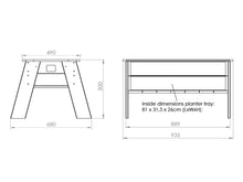 Load image into Gallery viewer, EXIT Aksent planter table XL, L, M