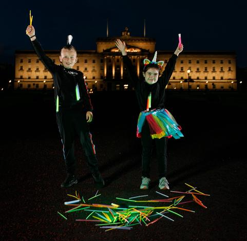 Belfast Glow Walk, Autism NI 2022 with Trampolines Ireland
