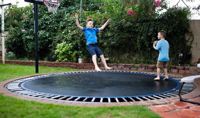 Putting trampoline in ground best sale