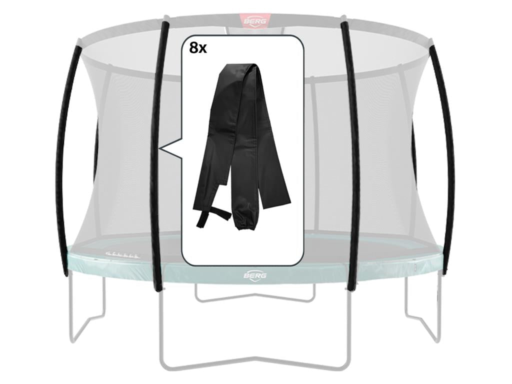 BERG Black Vinyl Sleeves for Safety Net Poles - 8 Pack