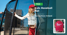Load image into Gallery viewer, FREE Trampolines Ireland Kids Baseball Hat - Red (+ Free Shipping)
