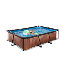 Load image into Gallery viewer, Rectangular pool 300x200x65cm with filter pump- Grey/Brown/Green
