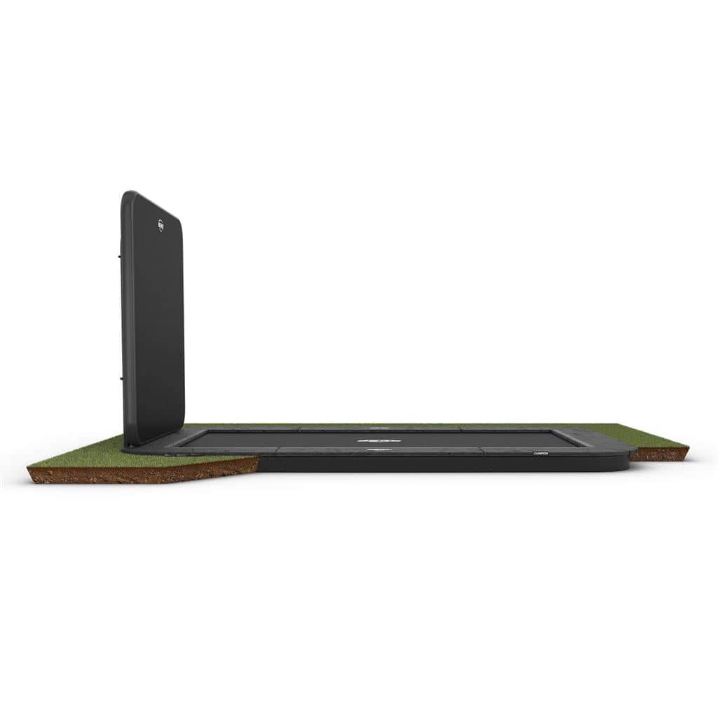 BERG Ultim Champion FlatGround Trampolines + AeroWall BLK&GRY