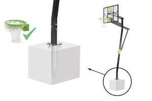 EXIT Galaxy basketball backboard for installing on ground with dunk hoop - green/black