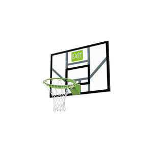 EXIT Galaxy basketball backboard with dunk hoop and net - green/black