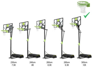 EXIT Polestar portable basketballboard with dunk hoop - green/black