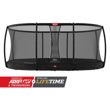 Load image into Gallery viewer, BERG 520 - 17x11ft Inground Grand Champion Oval Trampoline + Deluxe Safety Net
