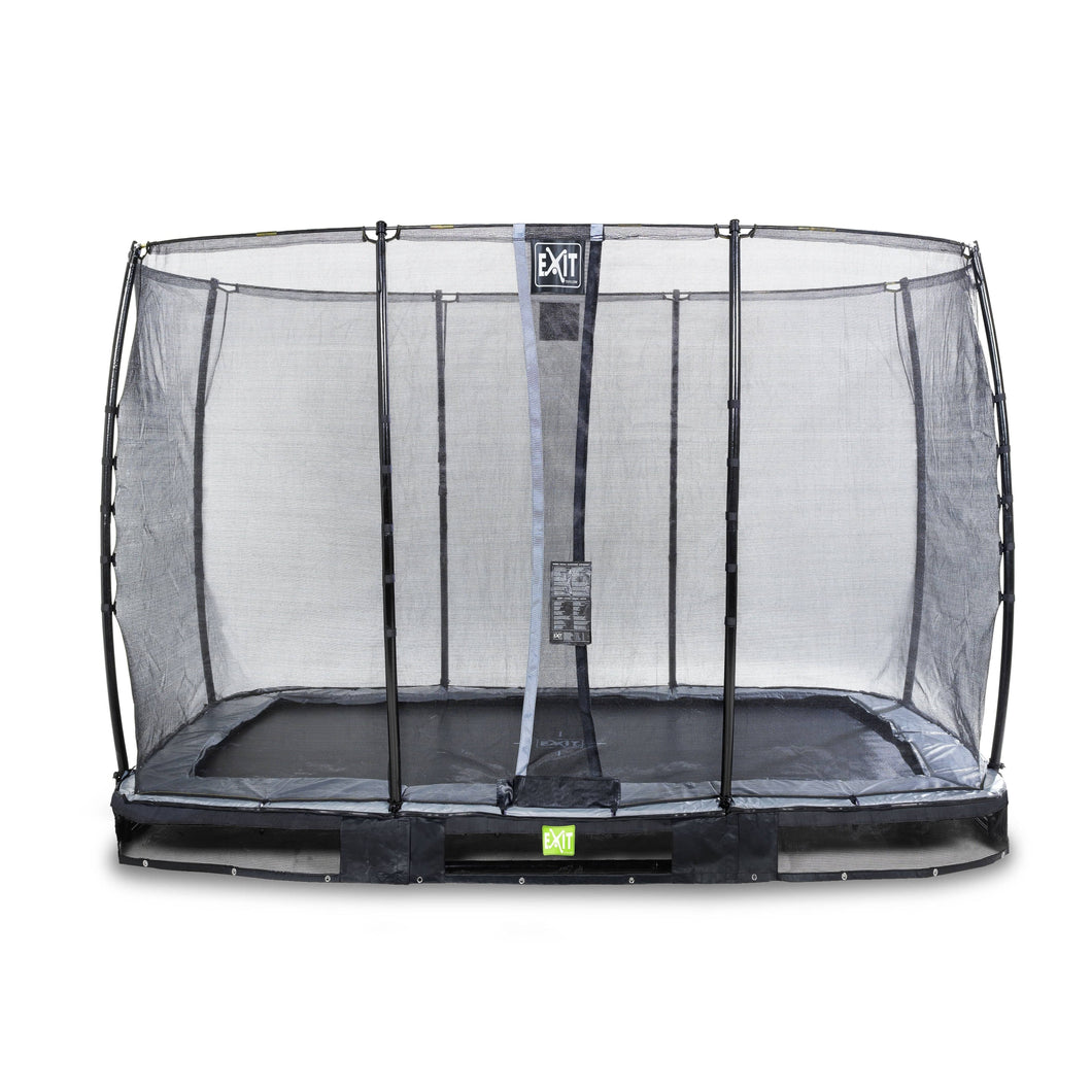 EXIT Elegant ground trampoline 214x366cm with Economy safety net