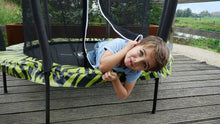 Load image into Gallery viewer, Exit Tiggy Junior Trampoline With Safety Net Ø140cm Black- Grey/Green
