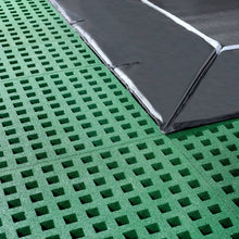 Load image into Gallery viewer, EXIT Dynamic ground level trampoline with Freezone safety tiles - black
