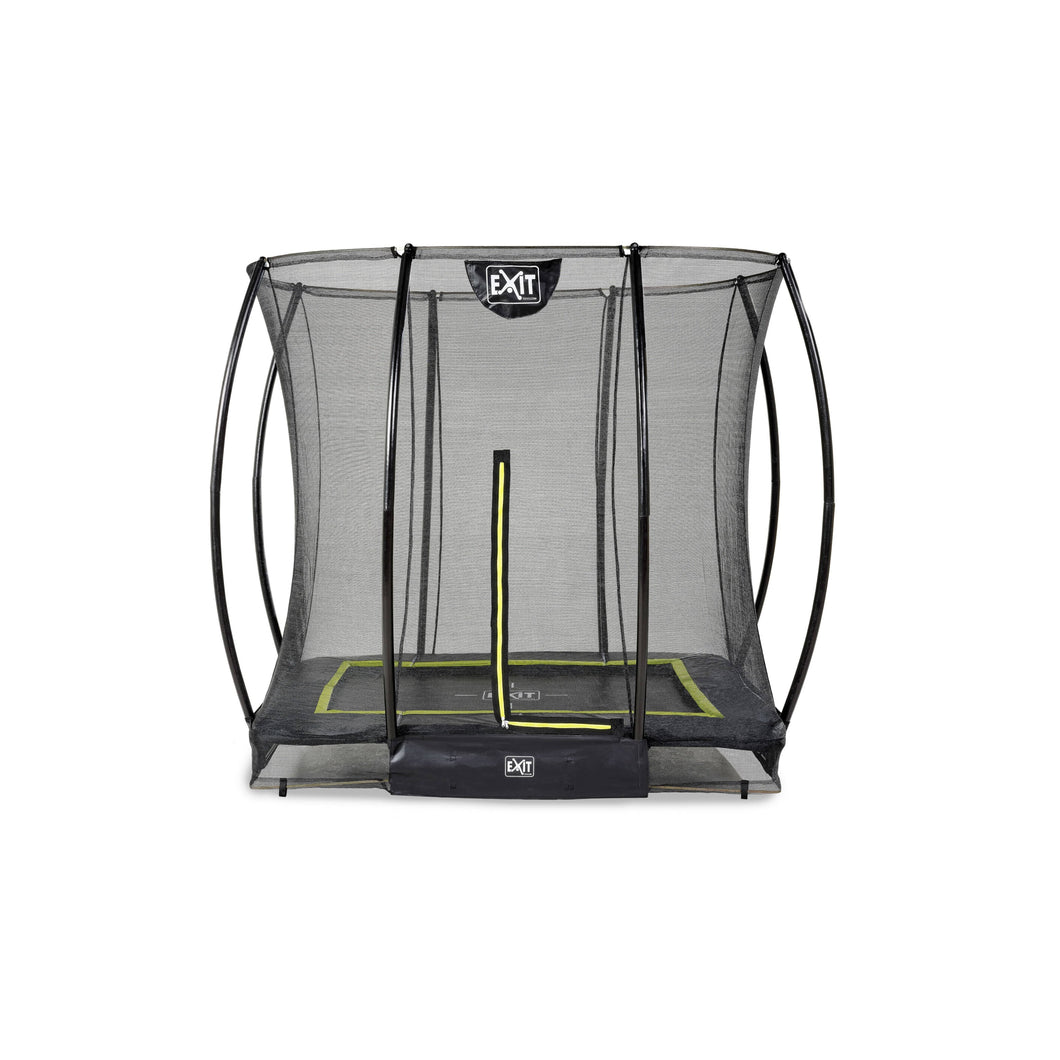 EXIT Silhouette ground trampoline 153x214cm, 214x305cm, 244x366cm with safety net