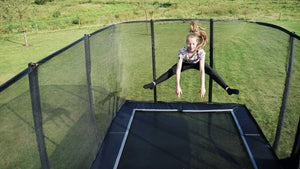 EXIT PeakPro trampoline 244x427cm, 275x458cm, 305x518cm - black