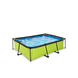 EXIT Lime pool 220x150x65cm, 300x200x65cm with filter pump - green