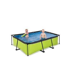 EXIT Lime pool 220x150x65cm, 300x200x65cm with filter pump - green