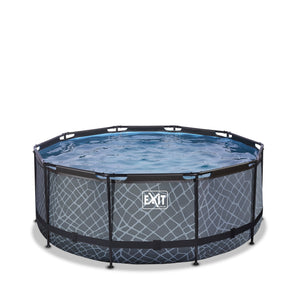 EXIT Stone pool with filter pump - grey