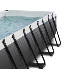 Load image into Gallery viewer, EXIT Black Leather pool 400x200x122cm, 540x250x122cm with filter pump - black
