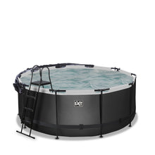 Load image into Gallery viewer, EXIT Black Leather pool with dome and sand filter pump - black
